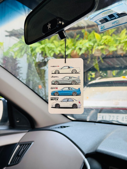 JDM hanging Paper perfume pack of 4 pcs