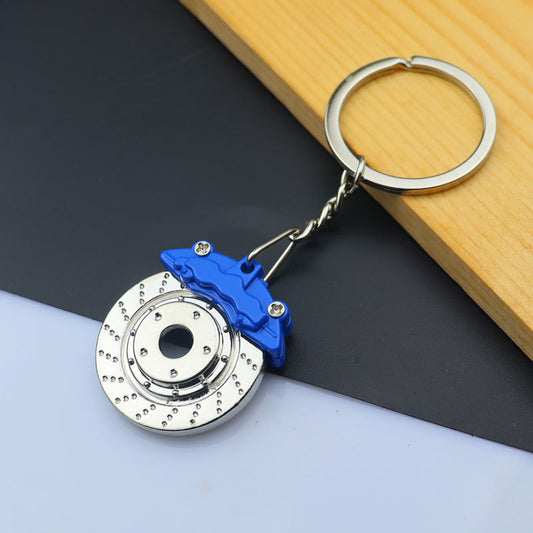 BRAKE DISC AND CALIPER KEYCHAIN - BLUE