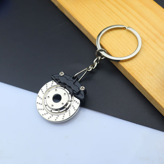 BRAKE DISC AND CALIPER KEYCHAIN - BLACK