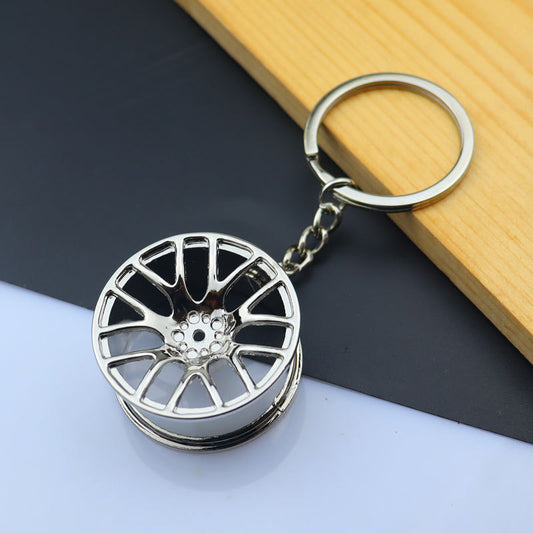 ALLOY WHEEL KEYCHAIN - SILVER